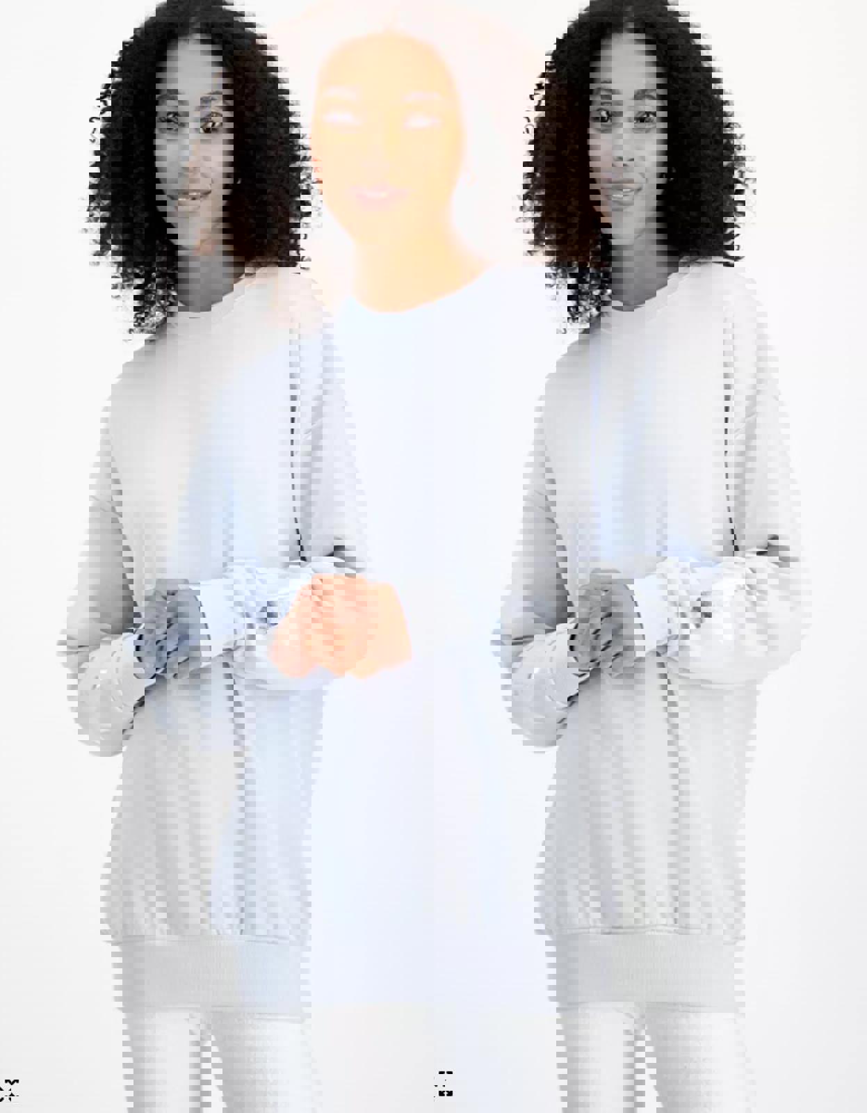 SELF ESTEEM JUNIORS APRES SKI FLEECE CREW LAVENDER HAZE - Size - M