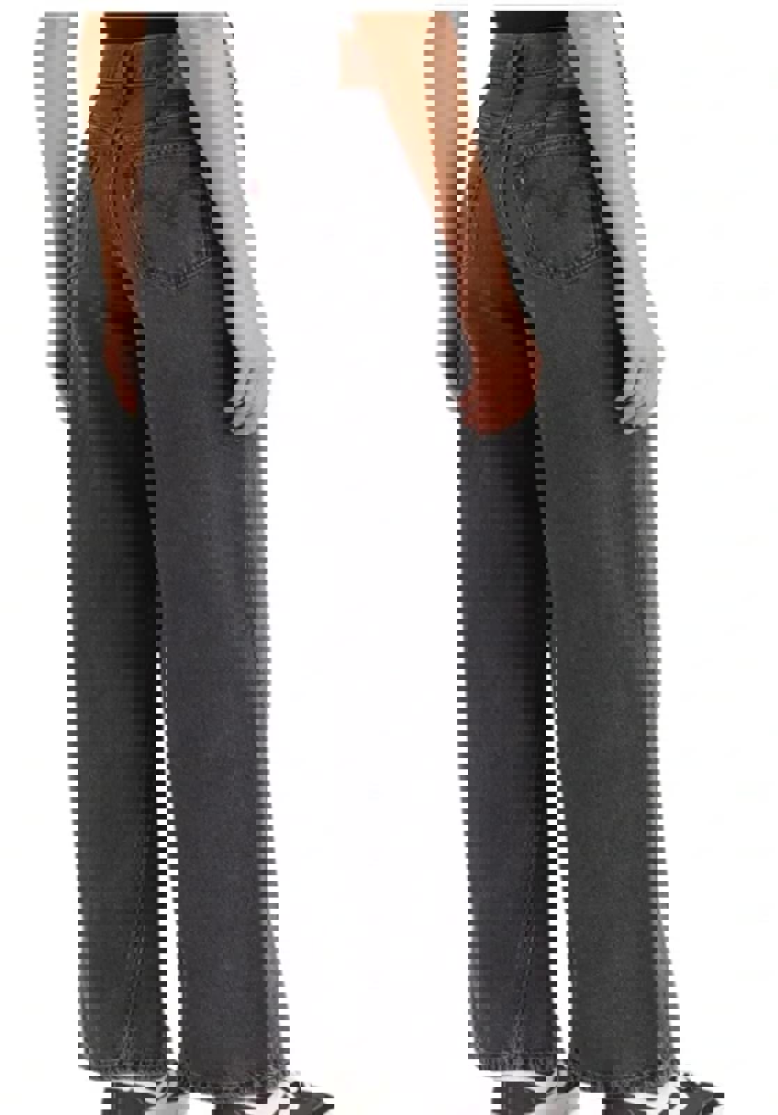 LEVI'S (STRAUSS) WOMENS 94 BAGGY SPLICED COTT WASHED BLACK - Size 27X31