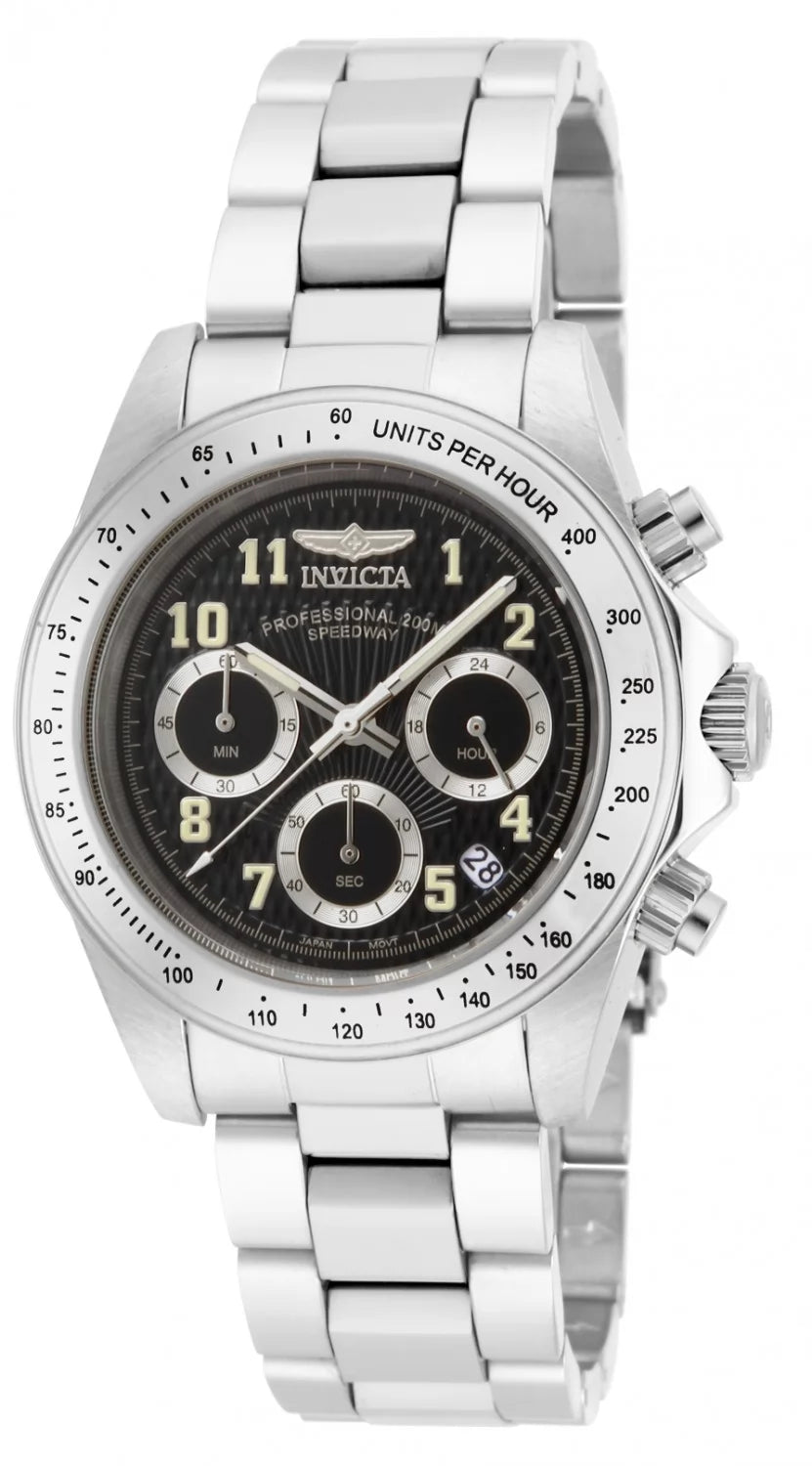 Invicta Speedway Quartz Black Dial Men's Watch 39 mm 17025