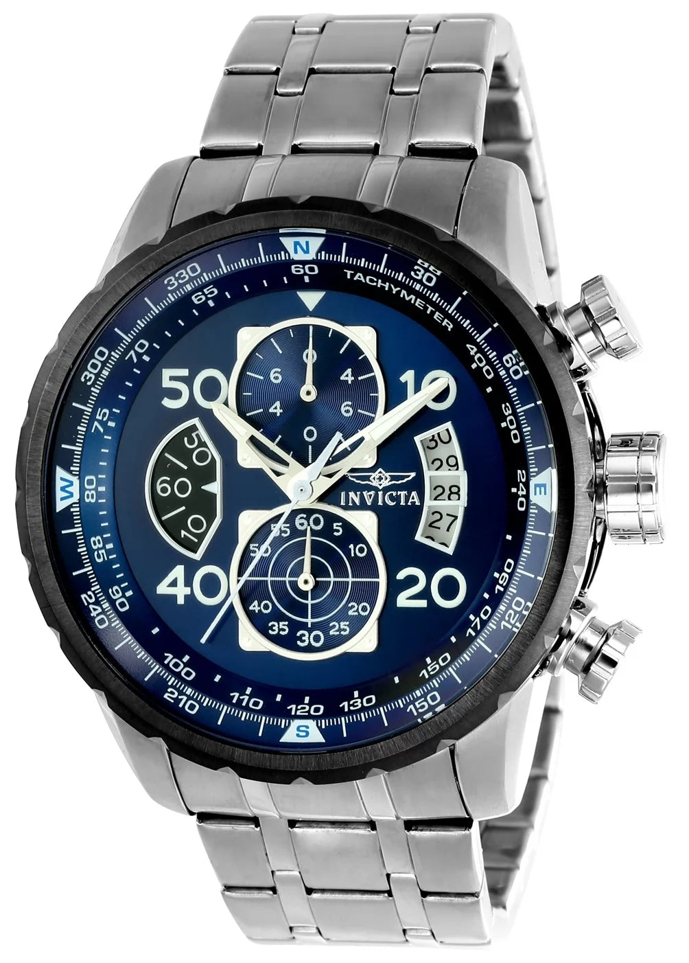 Invicta Aviator Quartz Blue Dial Men's Watch 48 mm 22970