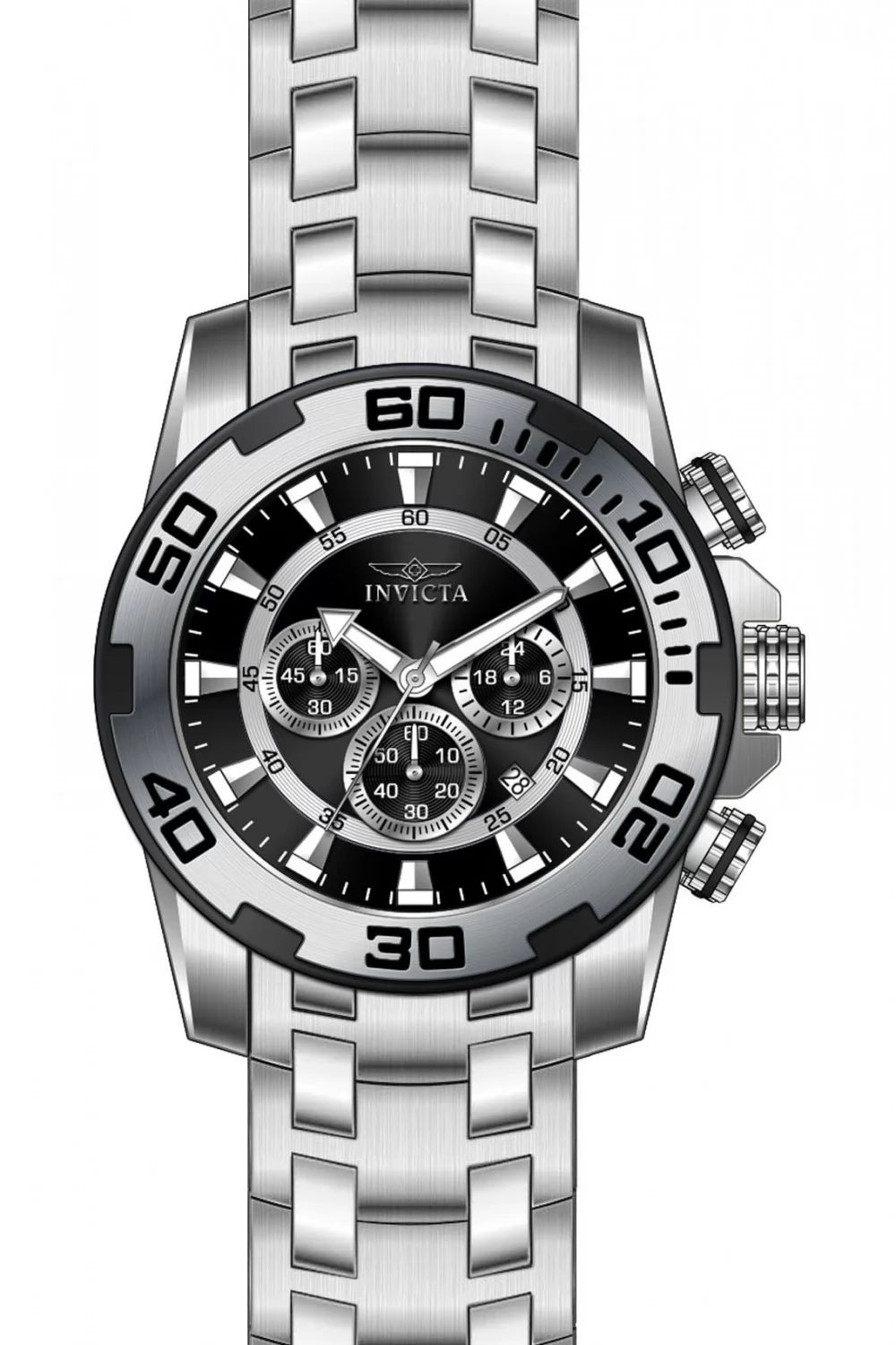 Invicta Pro Diver Quartz Black Dial Men's Watch 50 mm 22318