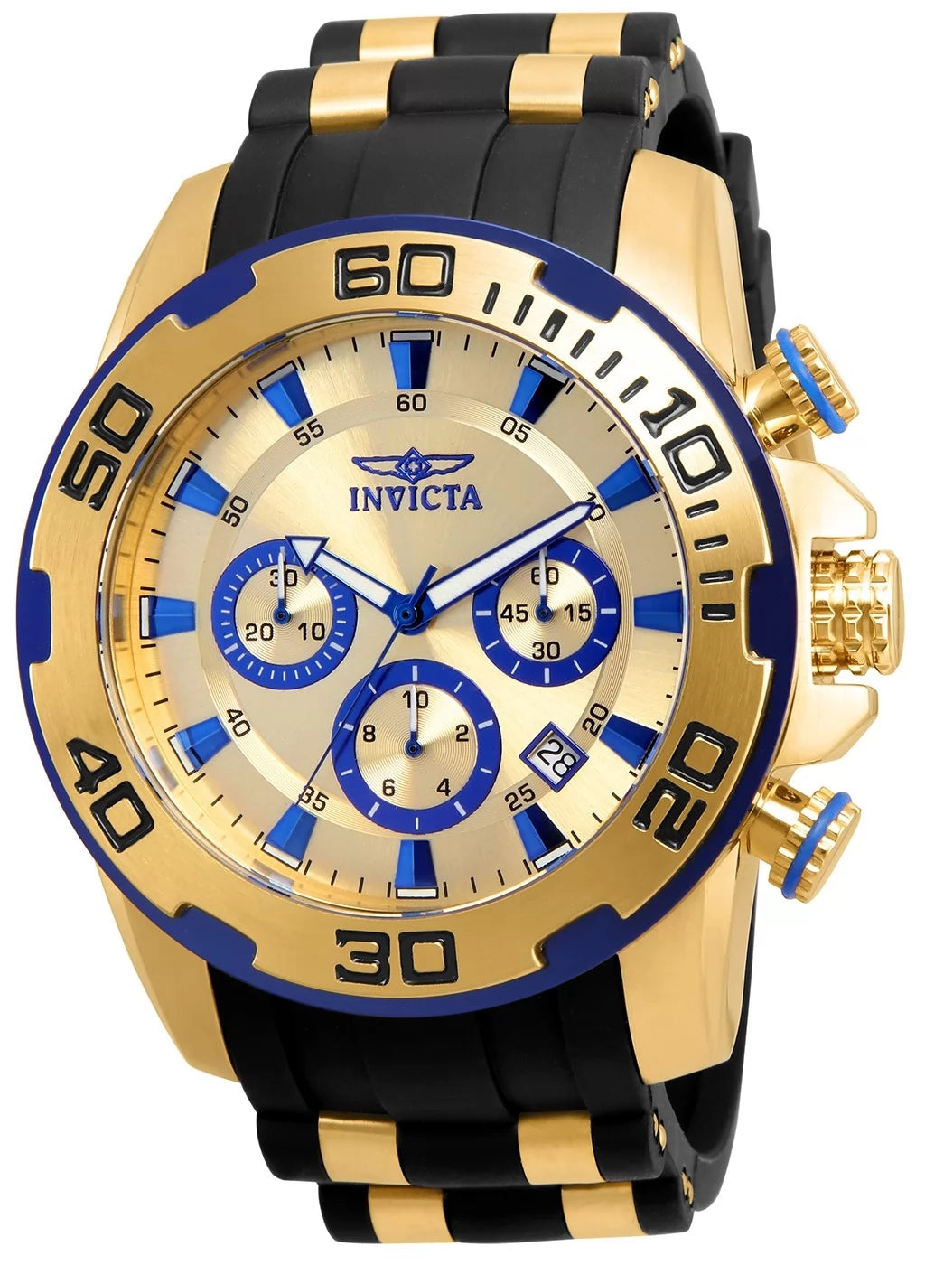Invicta Pro Diver Quartz Gold Dial Men's Watch 50 mm 22308