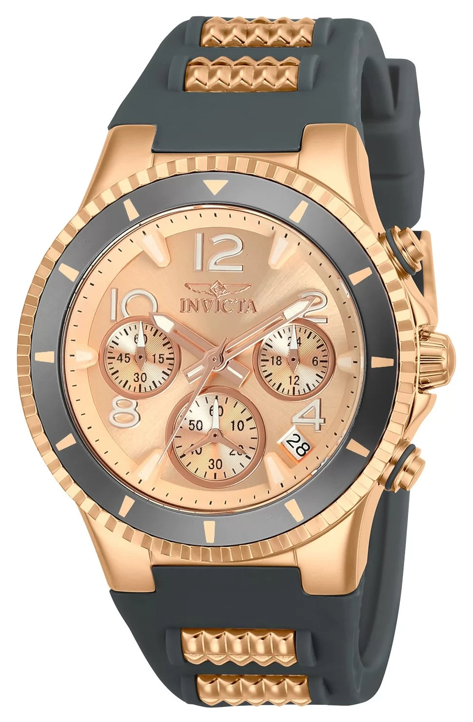 Invicta Blu Quartz Rose Gold Dial Lady Watch 39 mm 24189