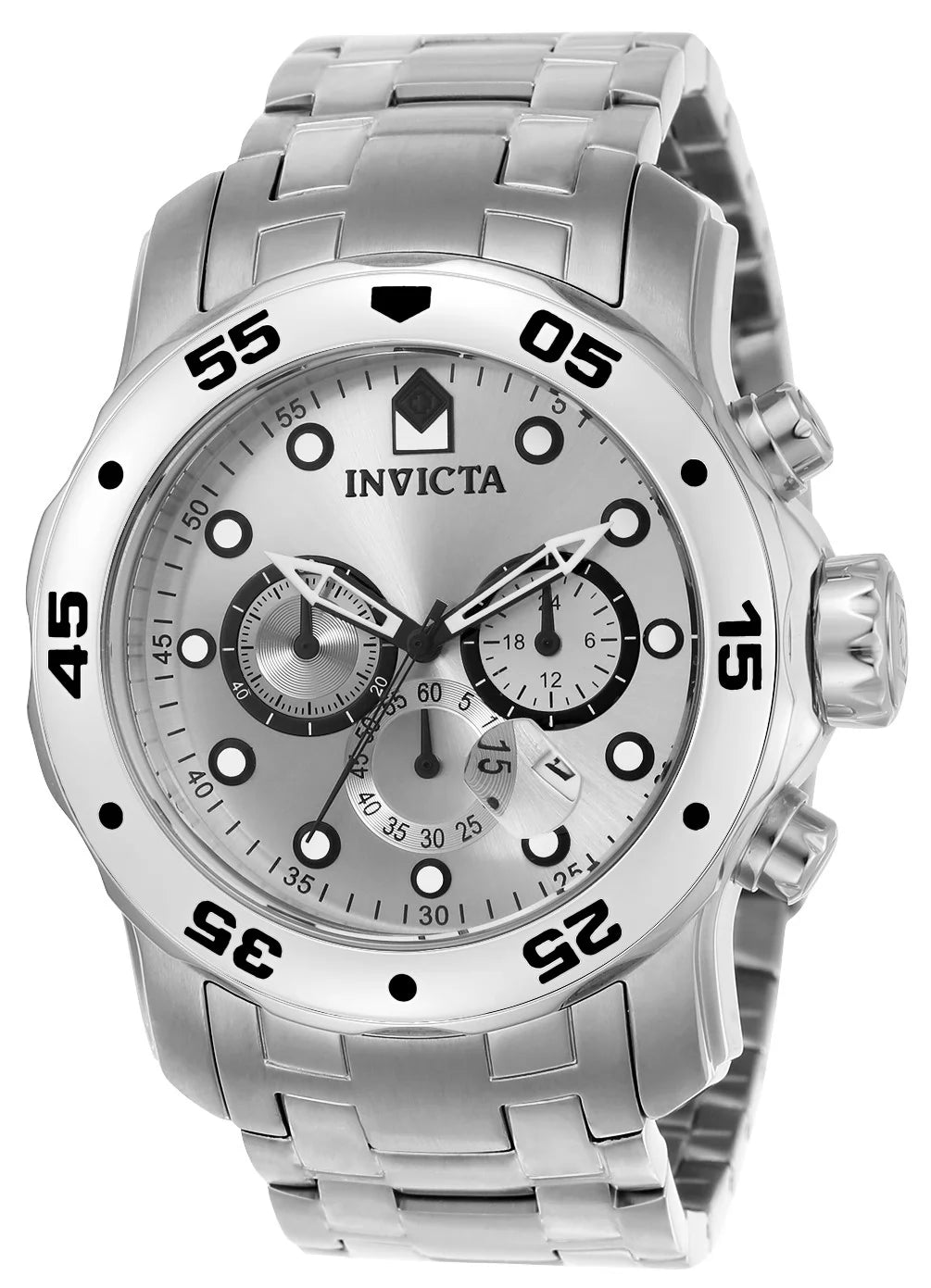 Invicta Pro Diver Quartz Silver Dial Men's Watch 48 mm 0071