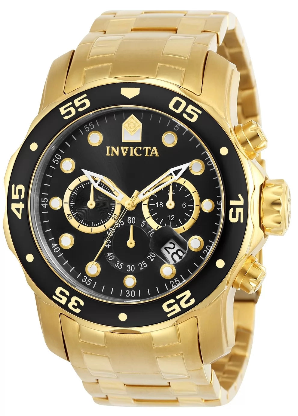 Invicta Pro Diver Quartz Black Dial Men's Watch 48 mm 0072