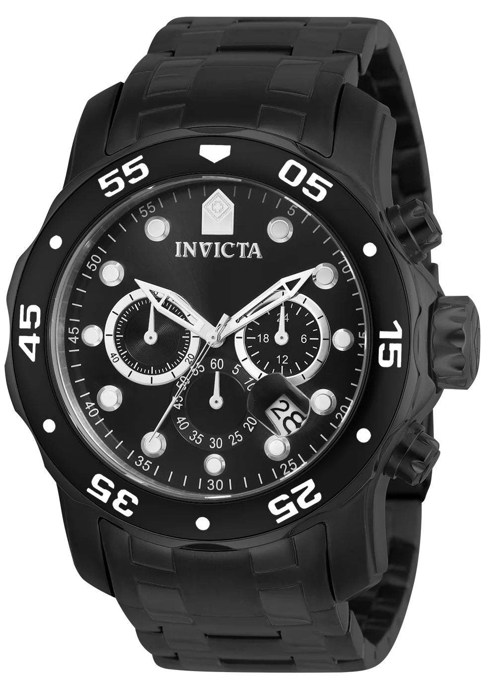 Invicta Pro Diver Quartz Black Dial Men's Watch 48 mm 0076