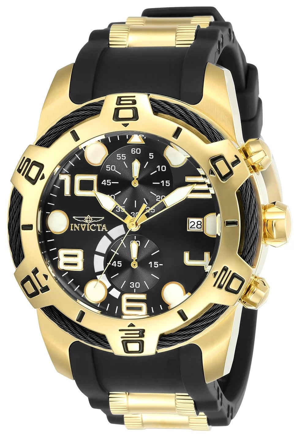 Invicta Bolt Quartz Black Dial Men's Watch 50 mm 24218