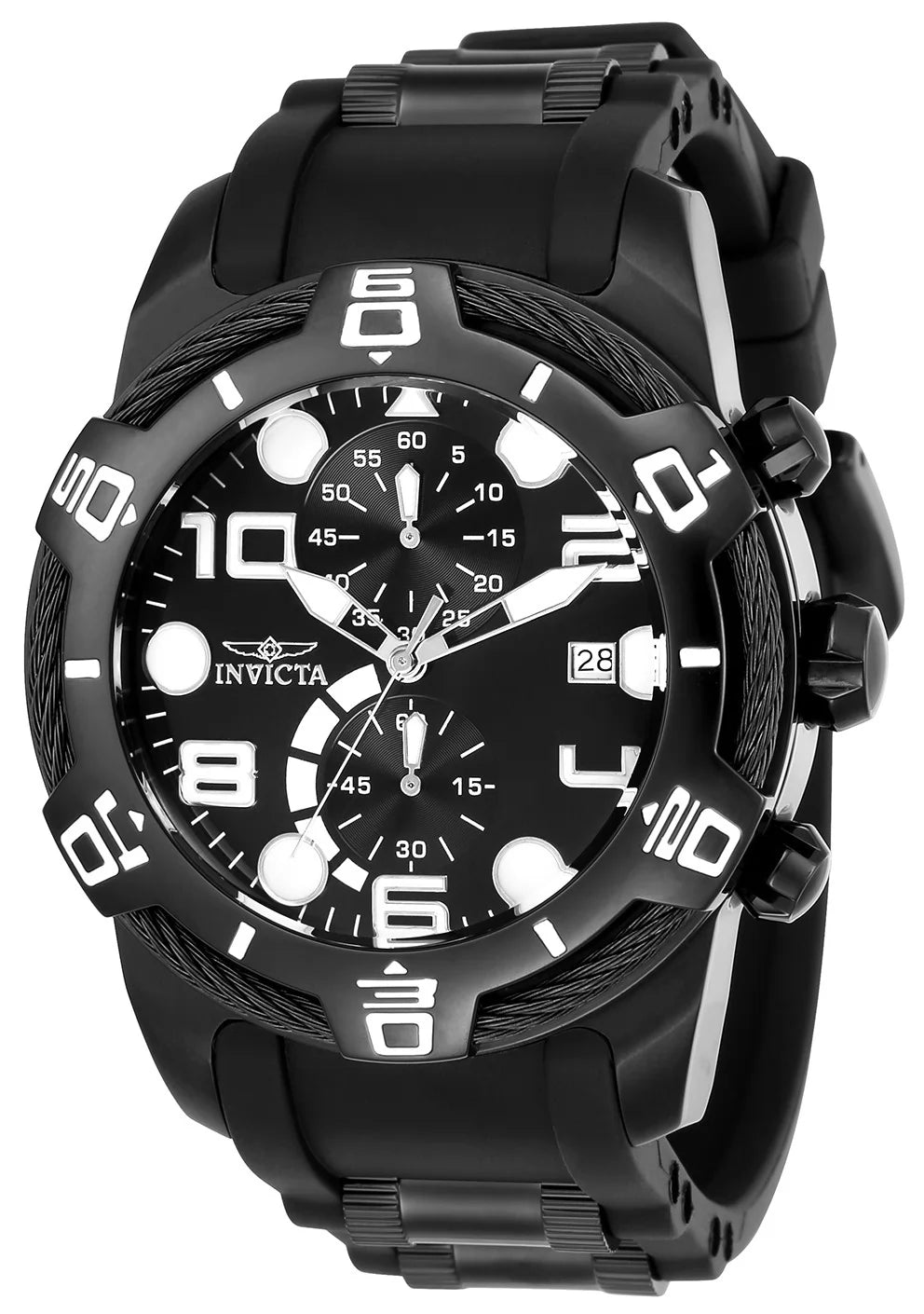 Invicta Bolt Quartz Black Dial Men's Watch 50 mm 24220