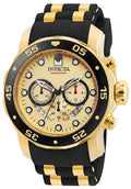 Invicta Pro Diver Quartz Gold Dial Men's Watch 48 mm 17566