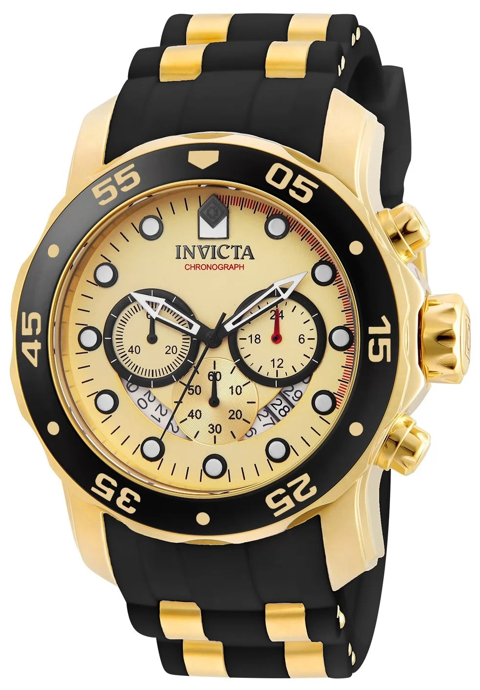 Invicta Pro Diver Quartz Gold Dial Men's Watch 48 mm 17566