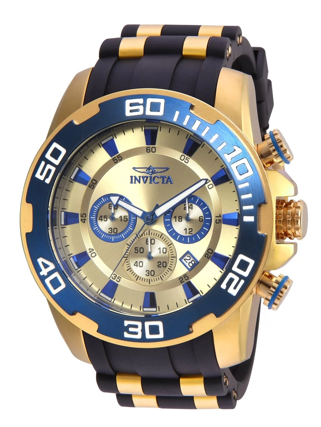 Invicta Pro Diver Quartz Gold Dial Men's Watch 50 mm 22343