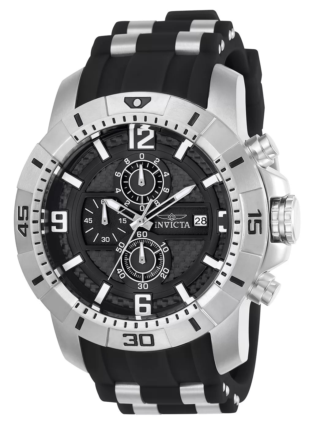 Invicta Pro Diver Quartz Black Dial Men's Watch 50 mm 24962