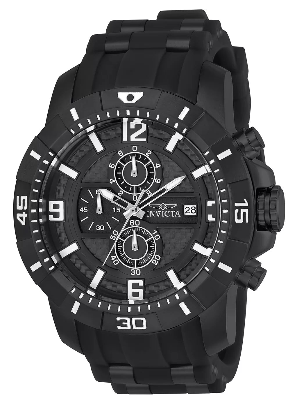 Invicta Pro Diver Quartz Black Dial Men's Watch 50 mm 24967