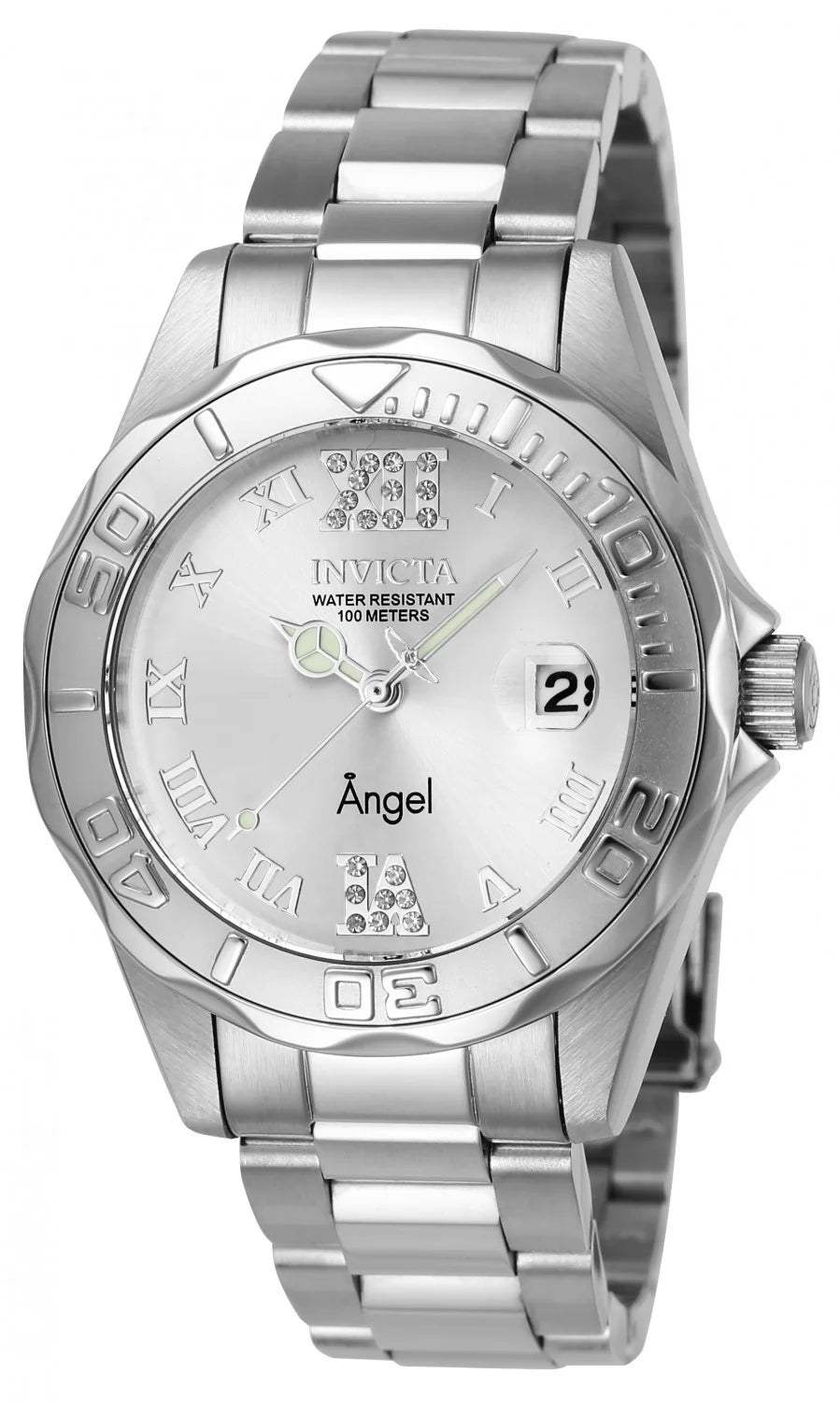 Invicta Angel Quartz Silver Dial Lady Watch 38 mm 14396