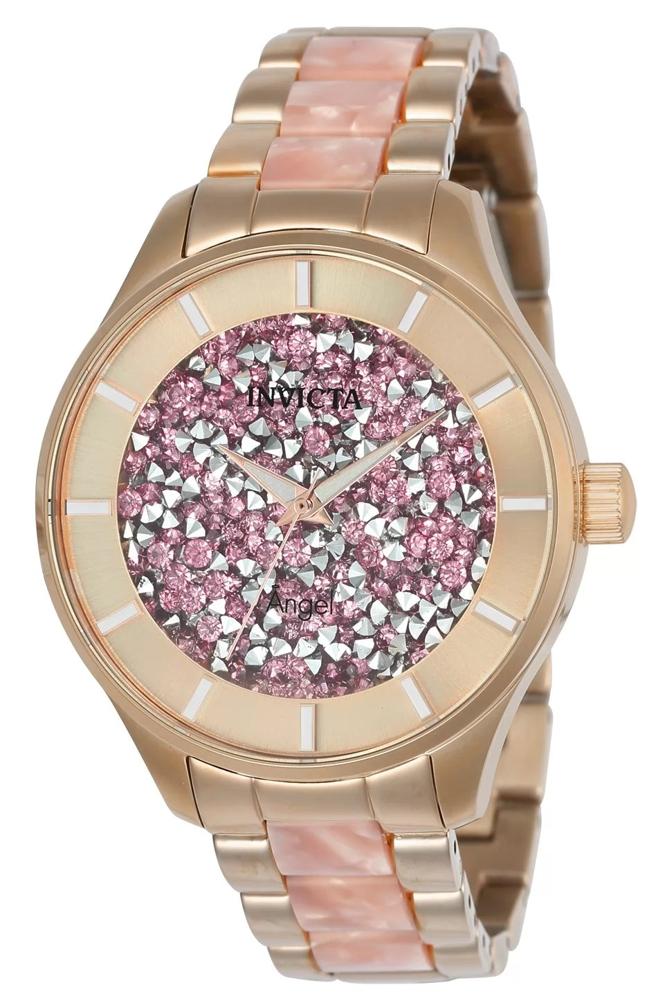 Invicta Angel Quartz Rose Gold Dial Lady Watch 40 mm 24663