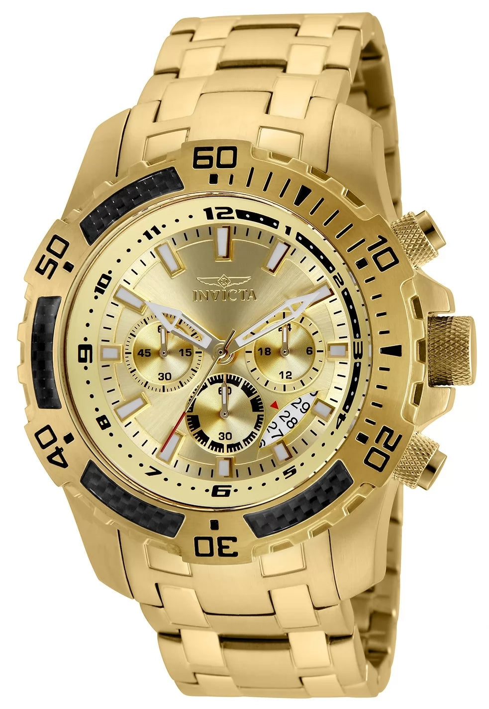 Invicta Pro Diver Quartz Gold Dial Men's Watch 51 mm 24860
