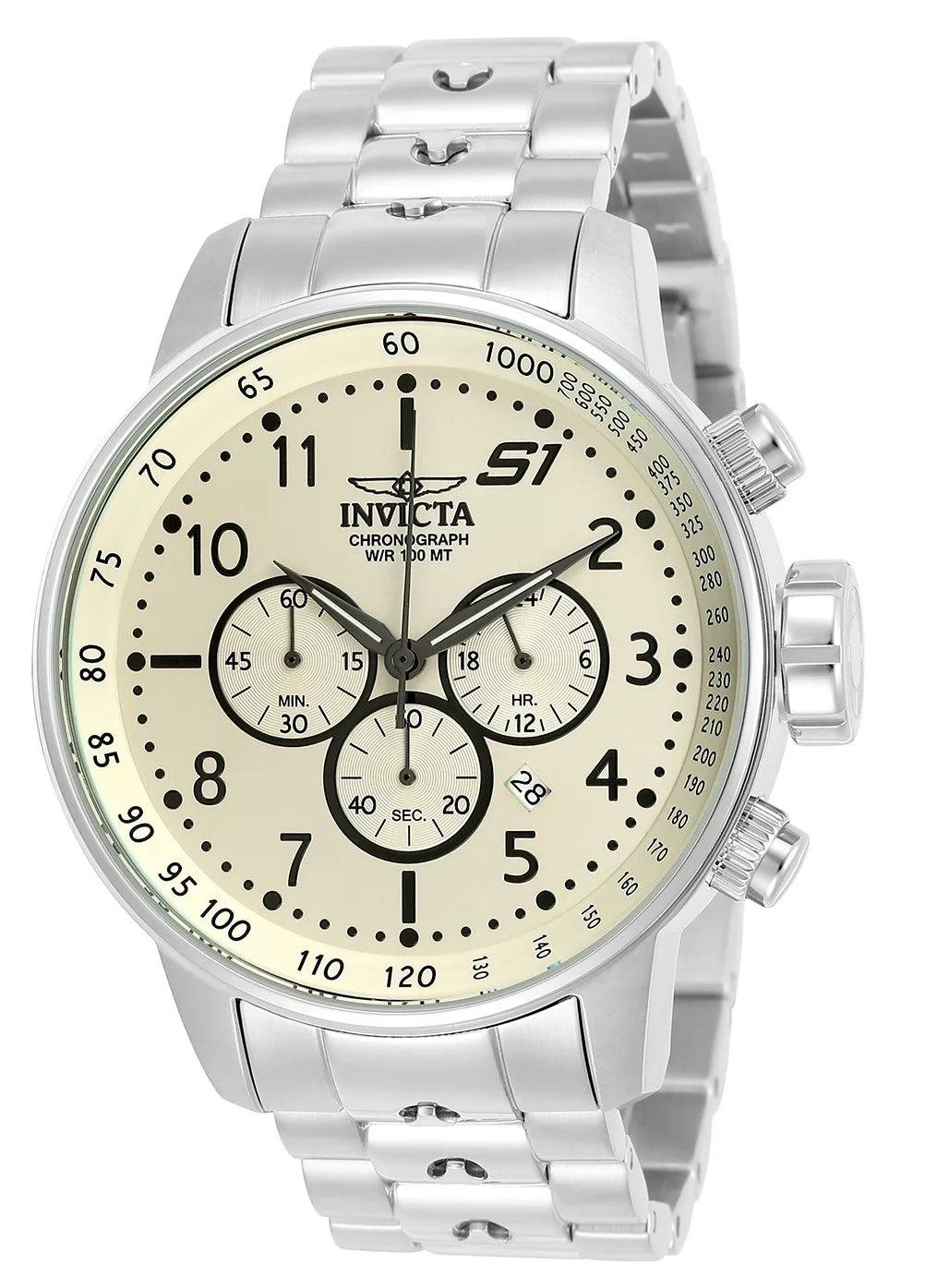 Invicta S1 Rally Quartz Ivory Dial Men's Watch 48 mm 23077