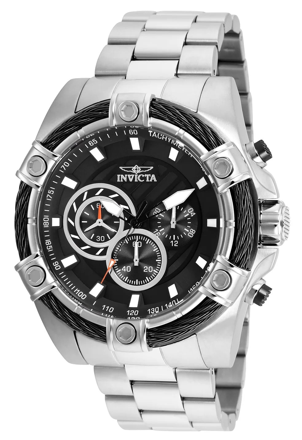 Invicta Bolt Quartz Black Dial Men's Watch 52 mm 25512