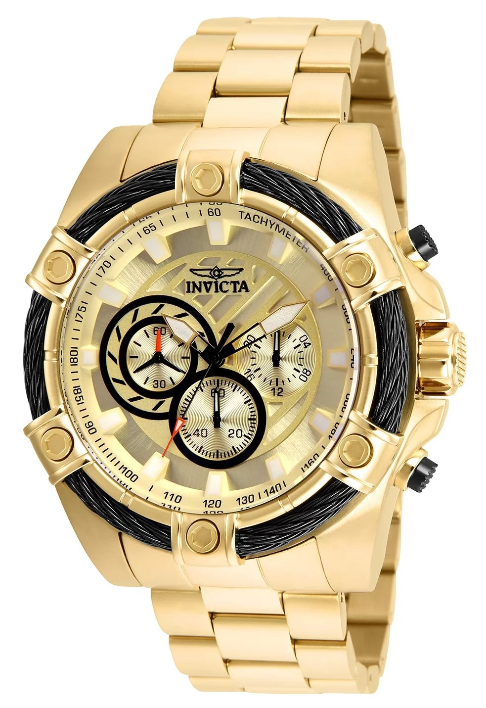 Invicta Bolt Quartz Gold Dial Men's Watch 52 mm 25515