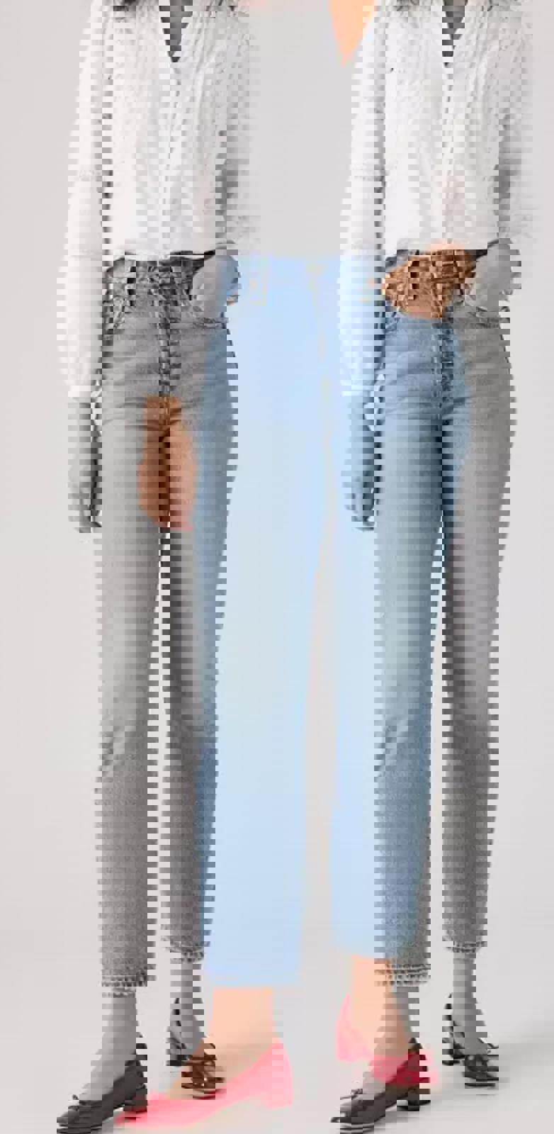 LEVI STRAUSS 501 CROPPED STRAIGHT-LEG JEAN OXNARD ATHENS PUSHED - Size 29"