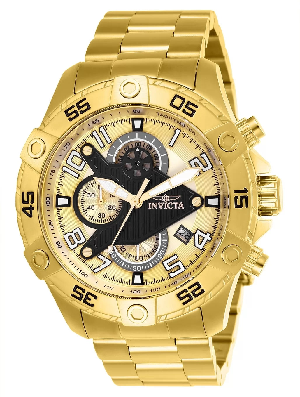 Invicta S1 Rally Quartz Gold Dial Men's Watch 48 mm 26098