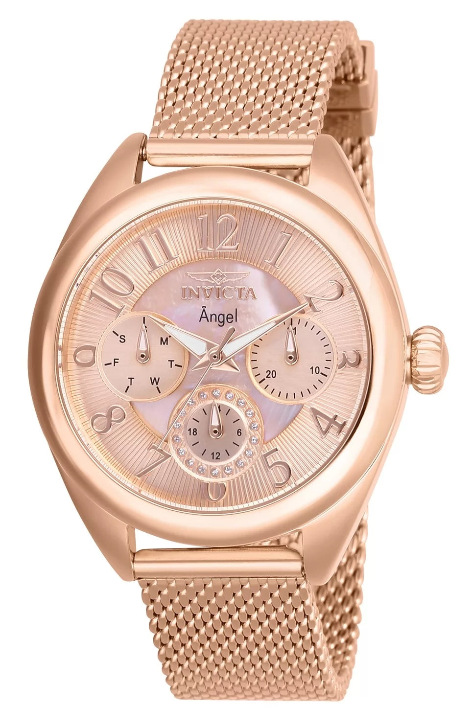 Invicta Angel Quartz Rose Gold Dial Lady Watch 35 mm 27454