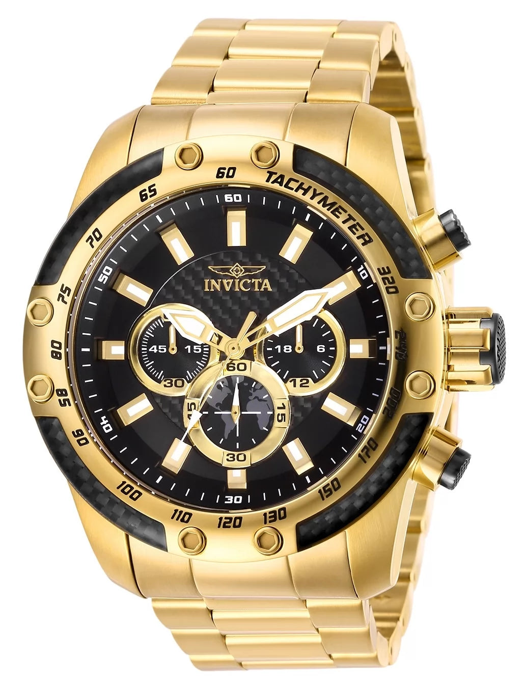 Invicta Speedway Quartz Black Dial Men's Watch 50 mm 28658