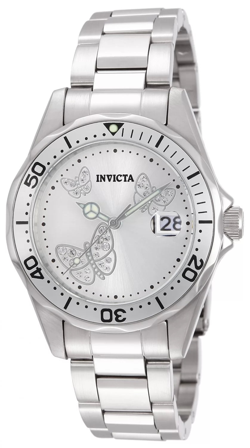 Invicta Angel Quartz Silver Dial Lady Watch 38 mm 12503