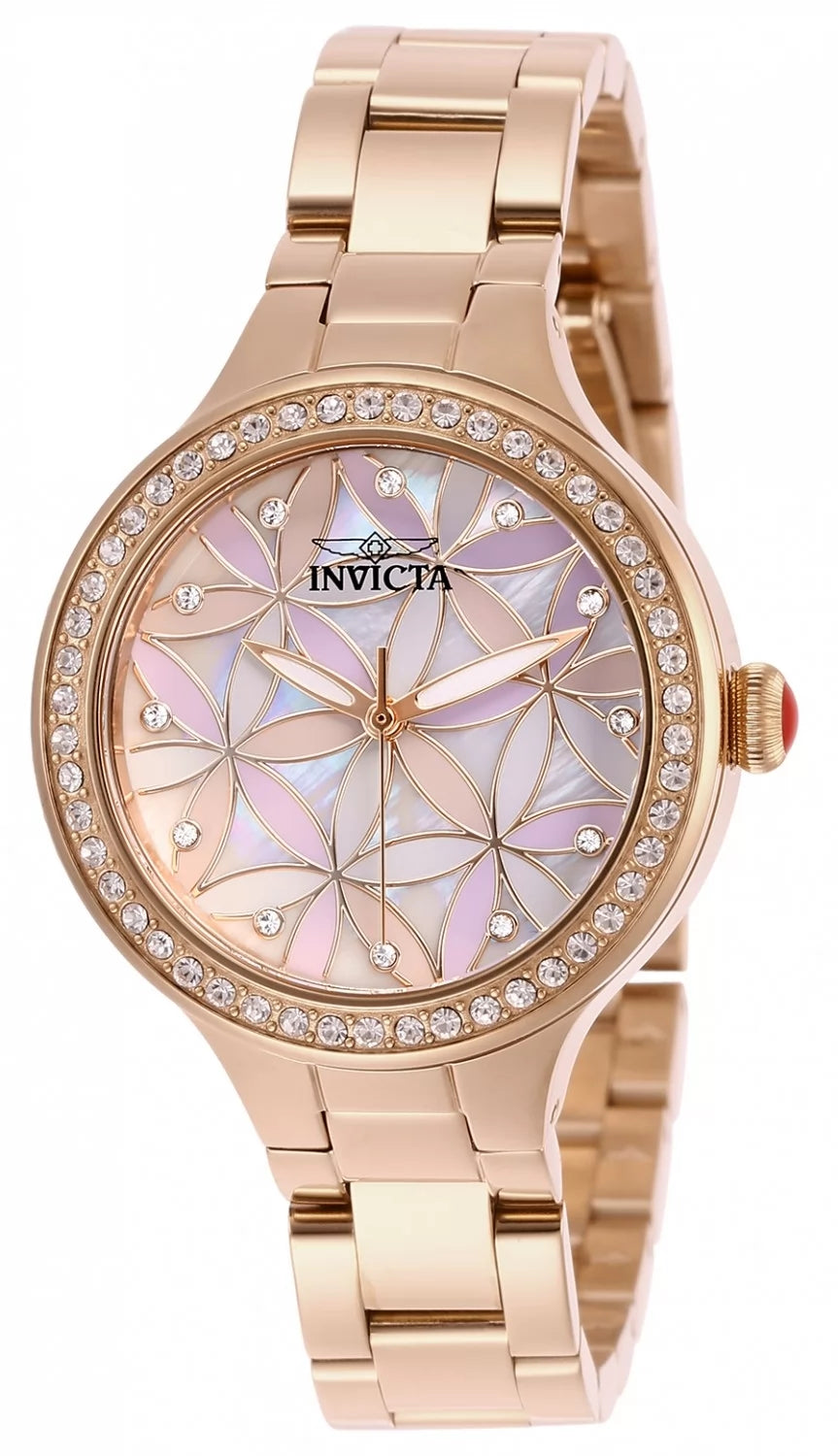Invicta Wildflower Quartz Pink Dial Lady Watch 34 mm 28824