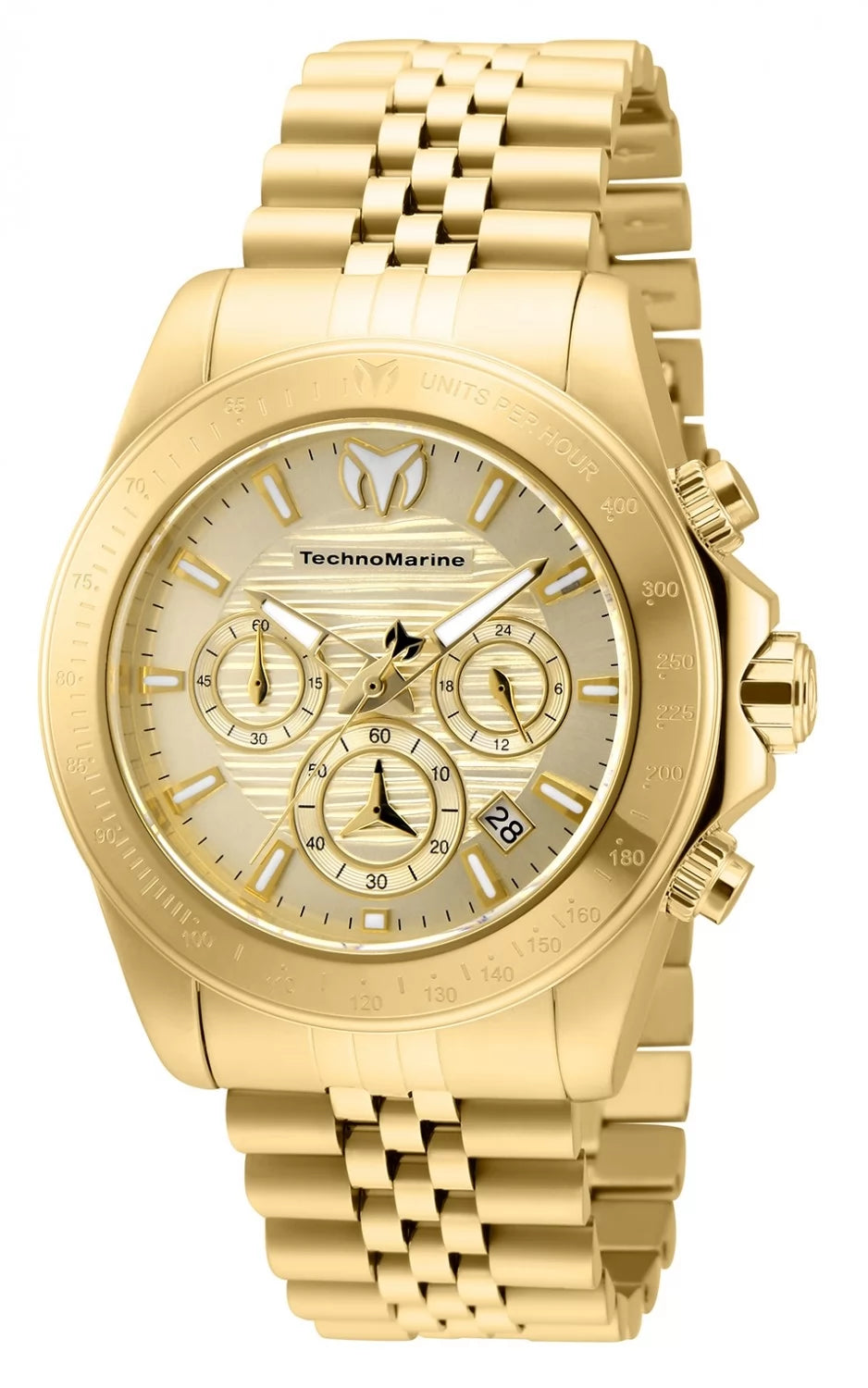 TechnoMarine Manta Quartz Gold Dial Men's Watch 42 mm TM-219022