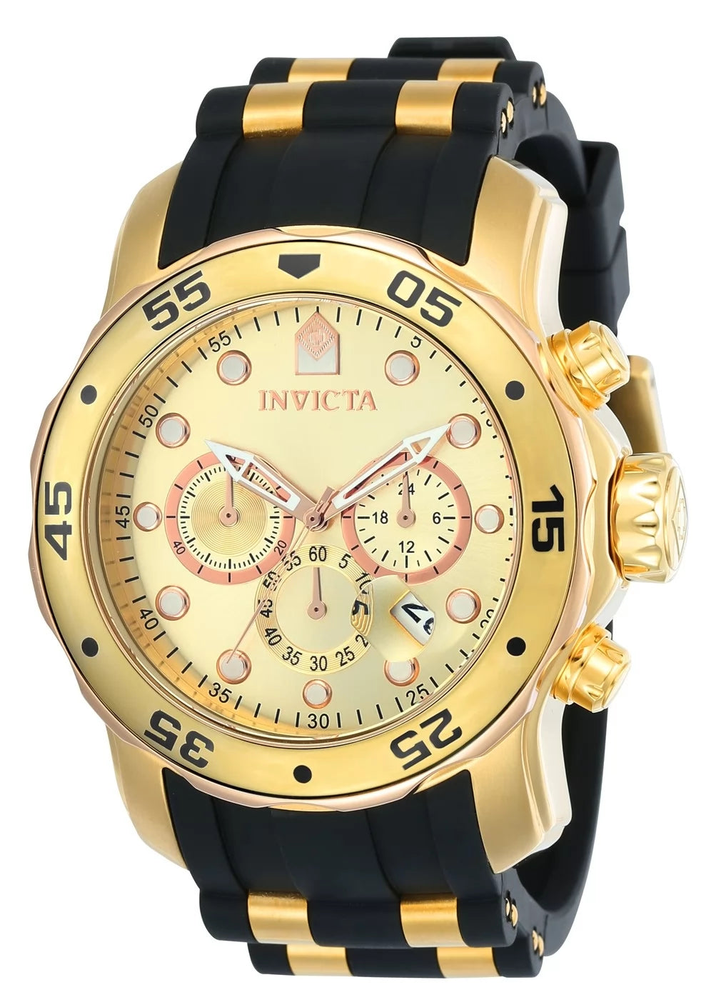 Invicta Pro Diver Quartz Gold Dial Men's Watch 48 mm 17884
