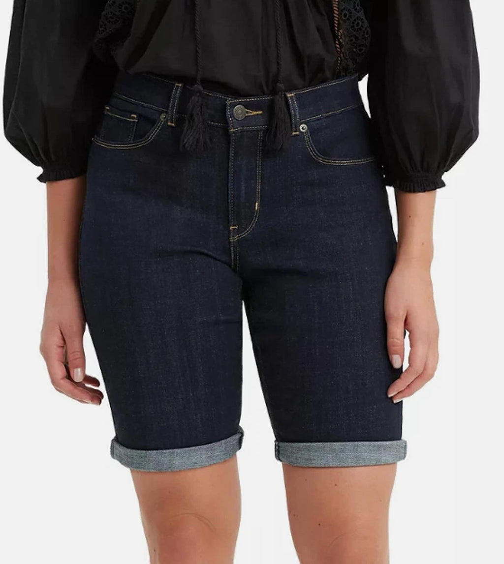 LEVIS DENIM BERMUDA SHORTS ROYAL RINSE 27" Waist - Size 6