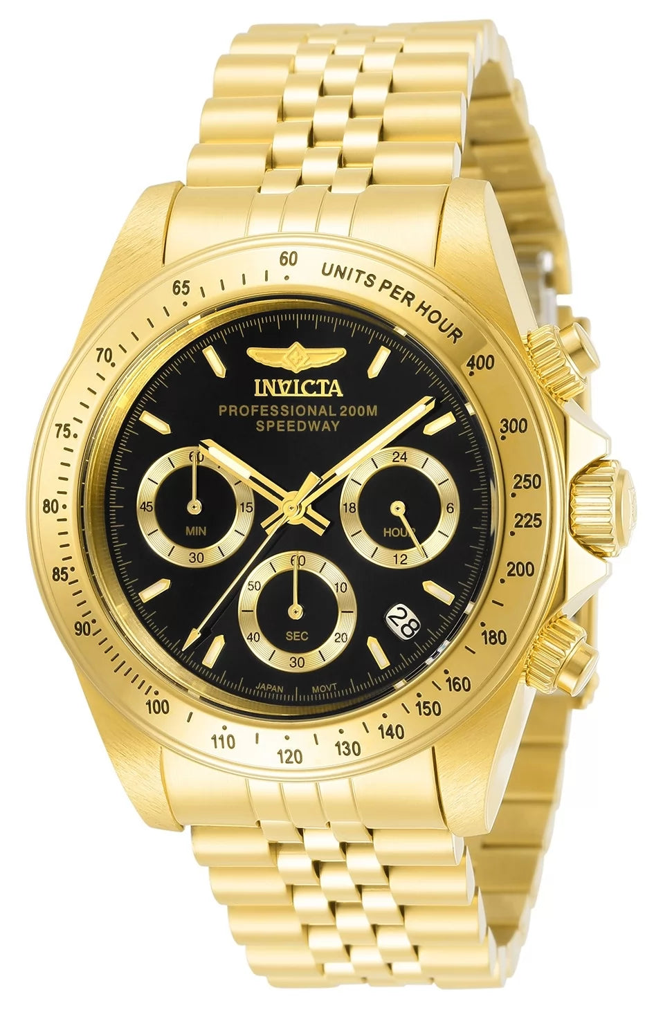 Invicta Speedway Quartz Black Dial Men's Watch 39 mm 31001