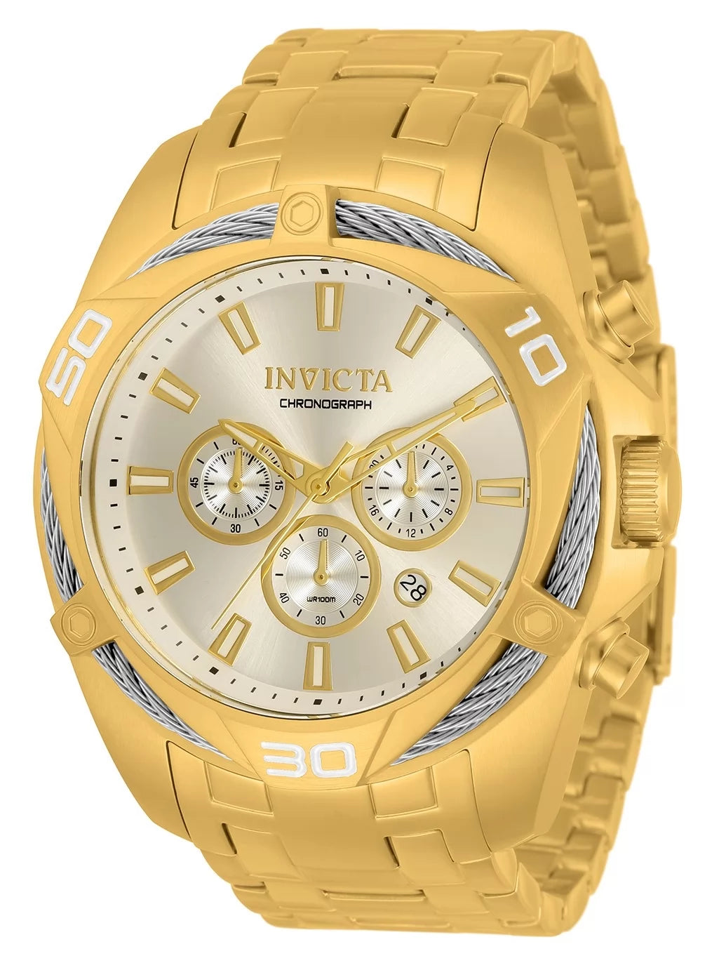 Invicta Bolt Quartz Silver Dial Men's Watch 50 mm 34121