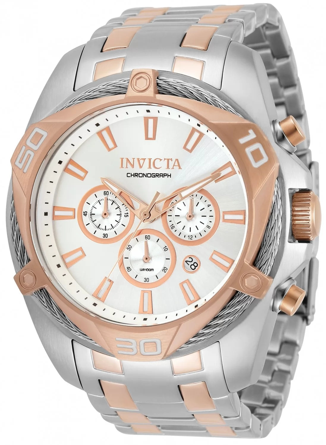 Invicta Bolt Quartz Silver Dial Men's Watch 50 mm 34134