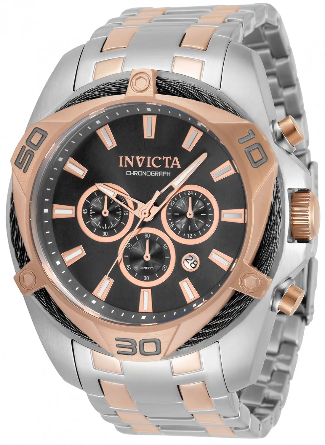Invicta Bolt Quartz Gray Dial Men's Watch 50 mm 34135