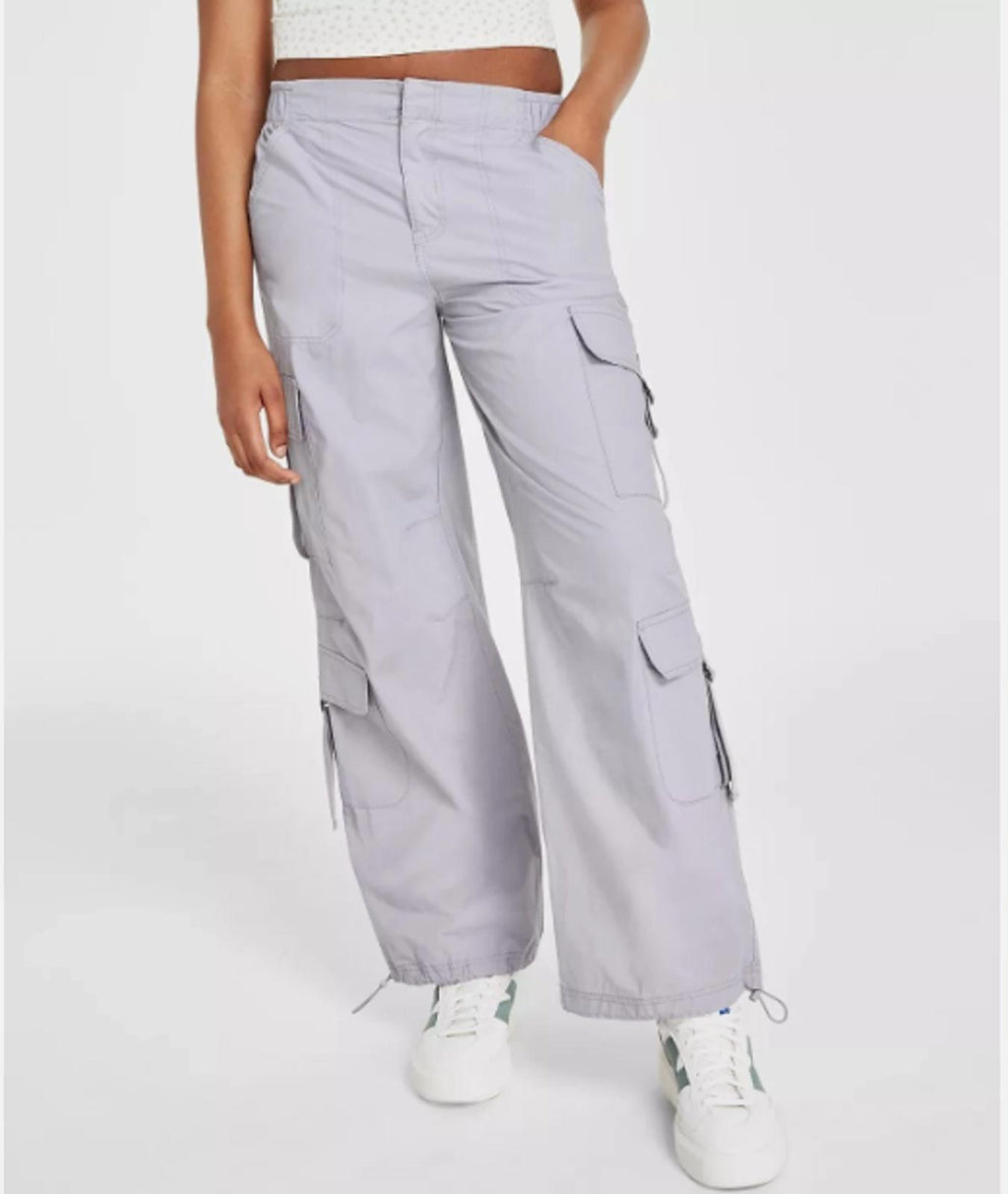 CELEBRITY PINK JUNIORS COTTON HIGH-RISE BAGGY PANTS - Size - Small