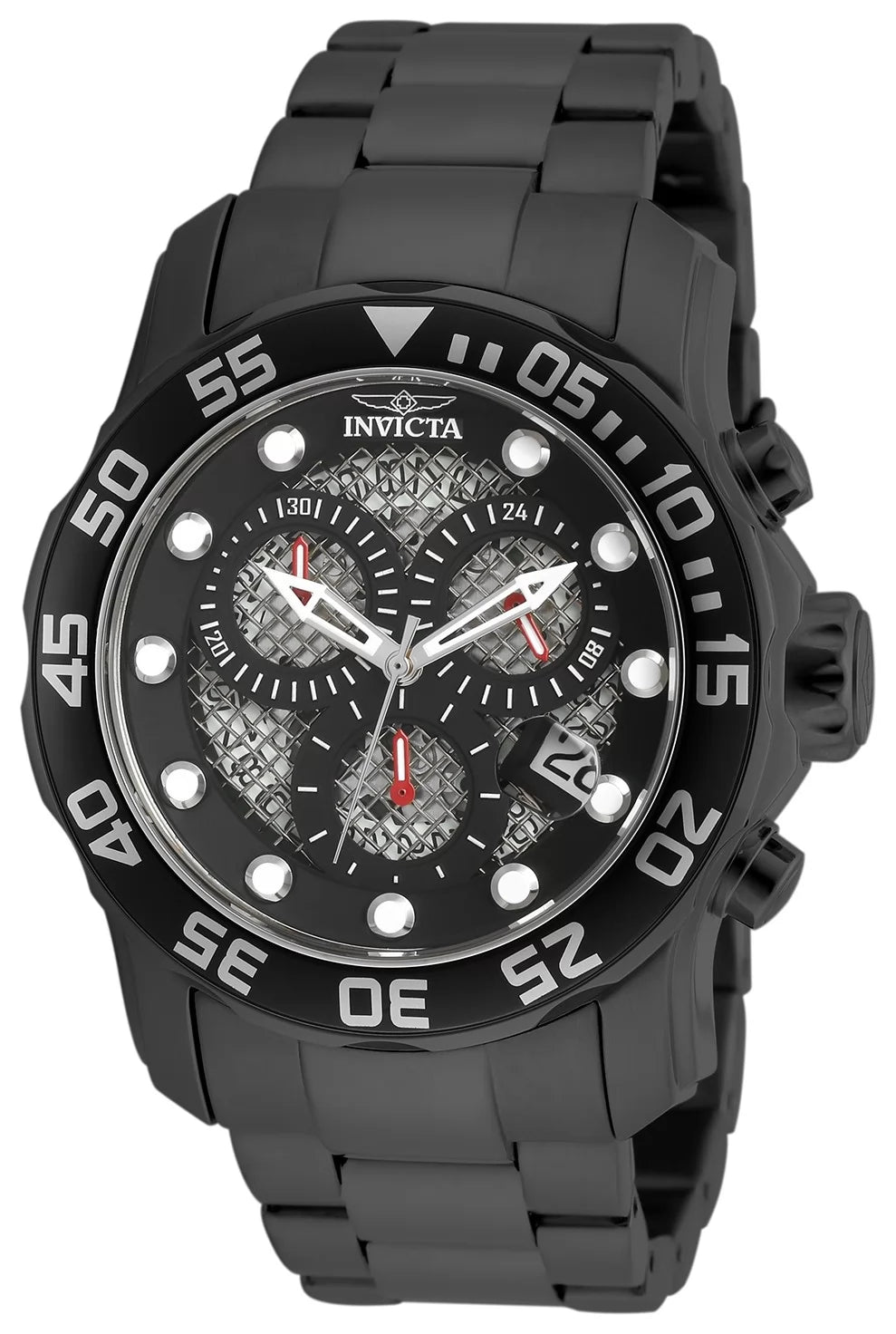 Invicta Pro Diver Quartz Black Dial Men's Watch 48 mm 19838