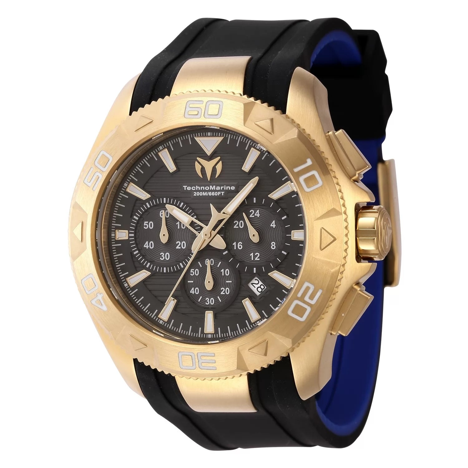 TechnoMarine UF6 Quartz Black Dial Men's Watch 48 mm TM-622004