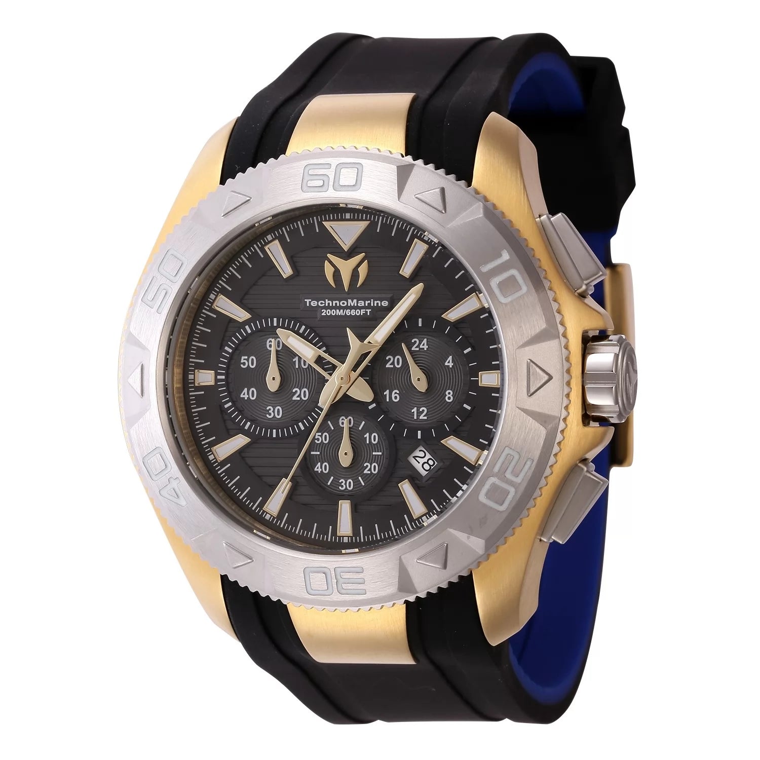 TechnoMarine UF6 Quartz Black Dial Men's Watch 48 mm TM-622005