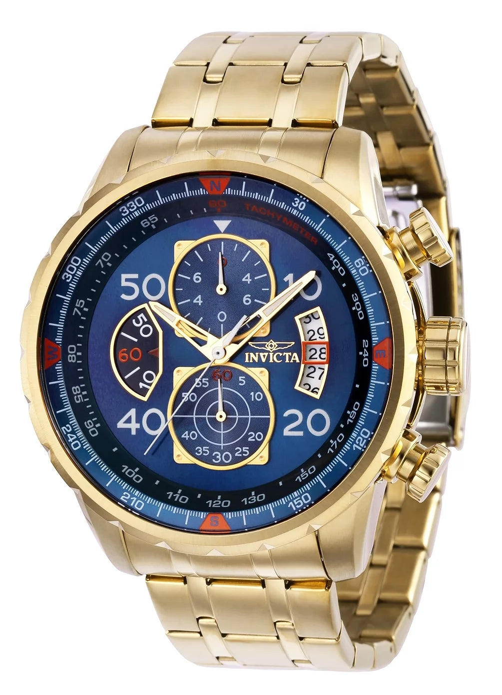 Invicta Aviator Quartz Blue Dial Men's Watch 48 mm 36602