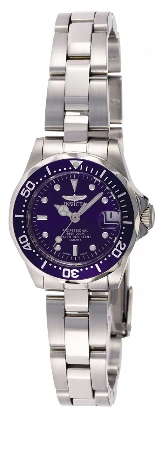 Invicta Pro Diver Quartz Blue Dial Lady Watch 24 mm 9177
