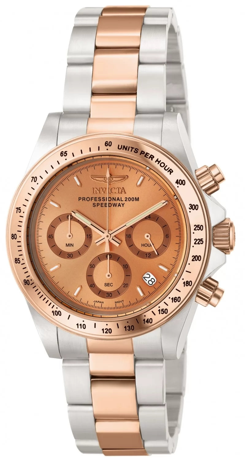 Invicta Speedway Quartz Rose Gold Dial Men's Watch 39 mm 6933