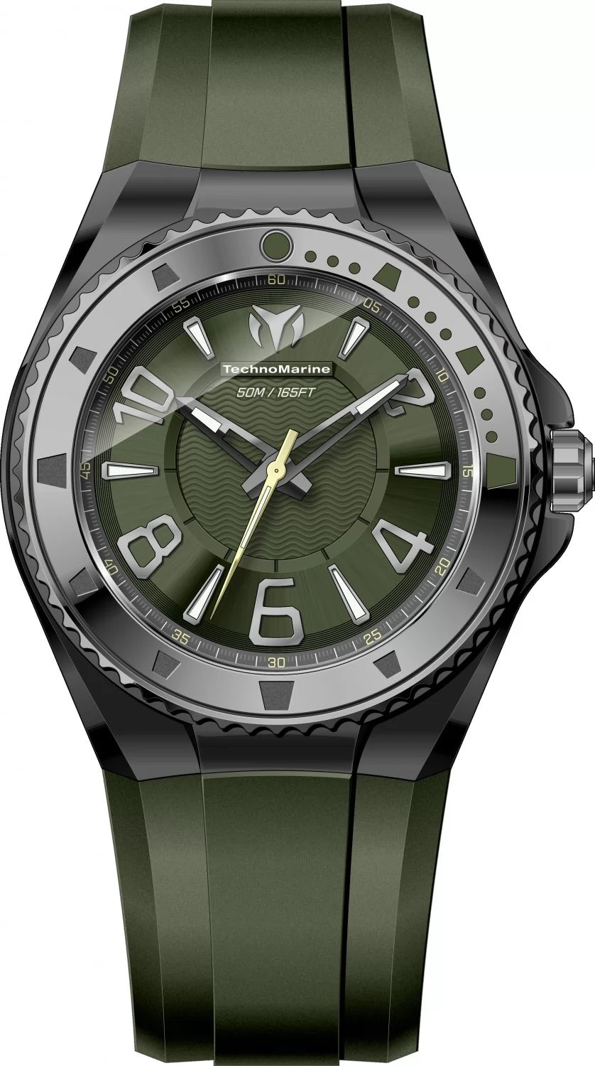 TechnoMarine Lusso Mare Quartz Green Dial Men's Watch 44 mm TM-225025