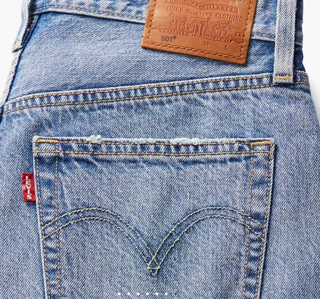 LEVI STRAUSS 501 CROPPED STRAIGHT-LEG JEAN OXNARD ATHENS PUSHED - Size 29"