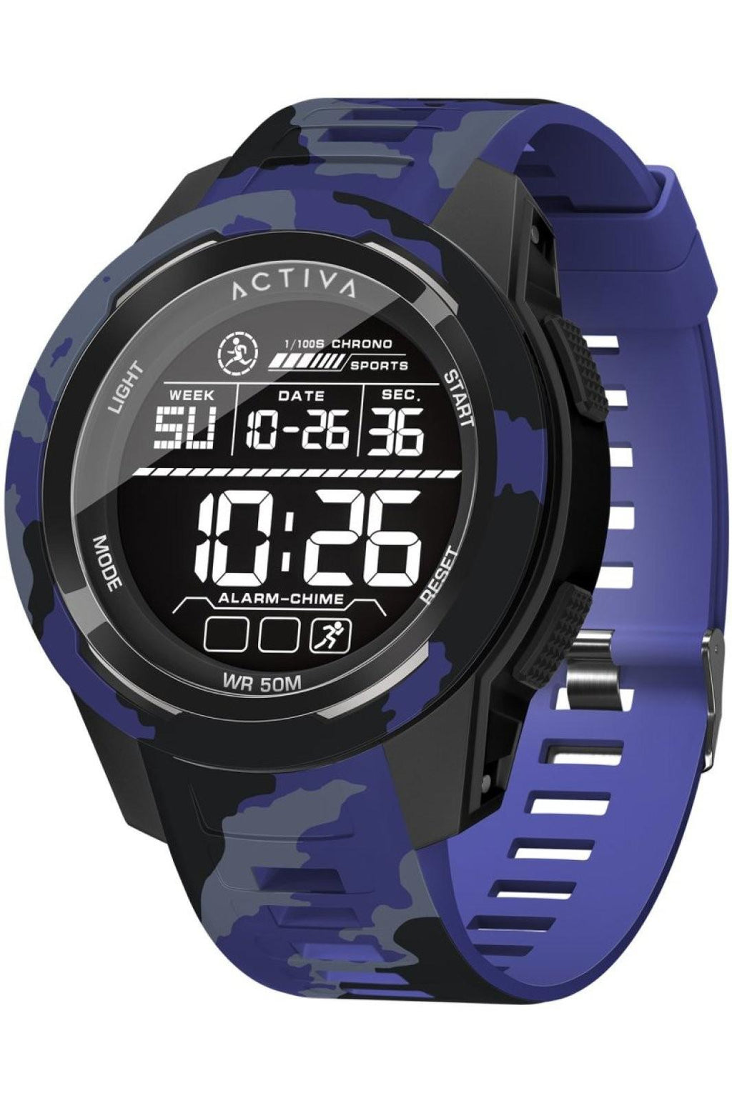 Activa X Terrain Invicta Digital Men's Watch - 45mm, Camouflage, Blue - NIB