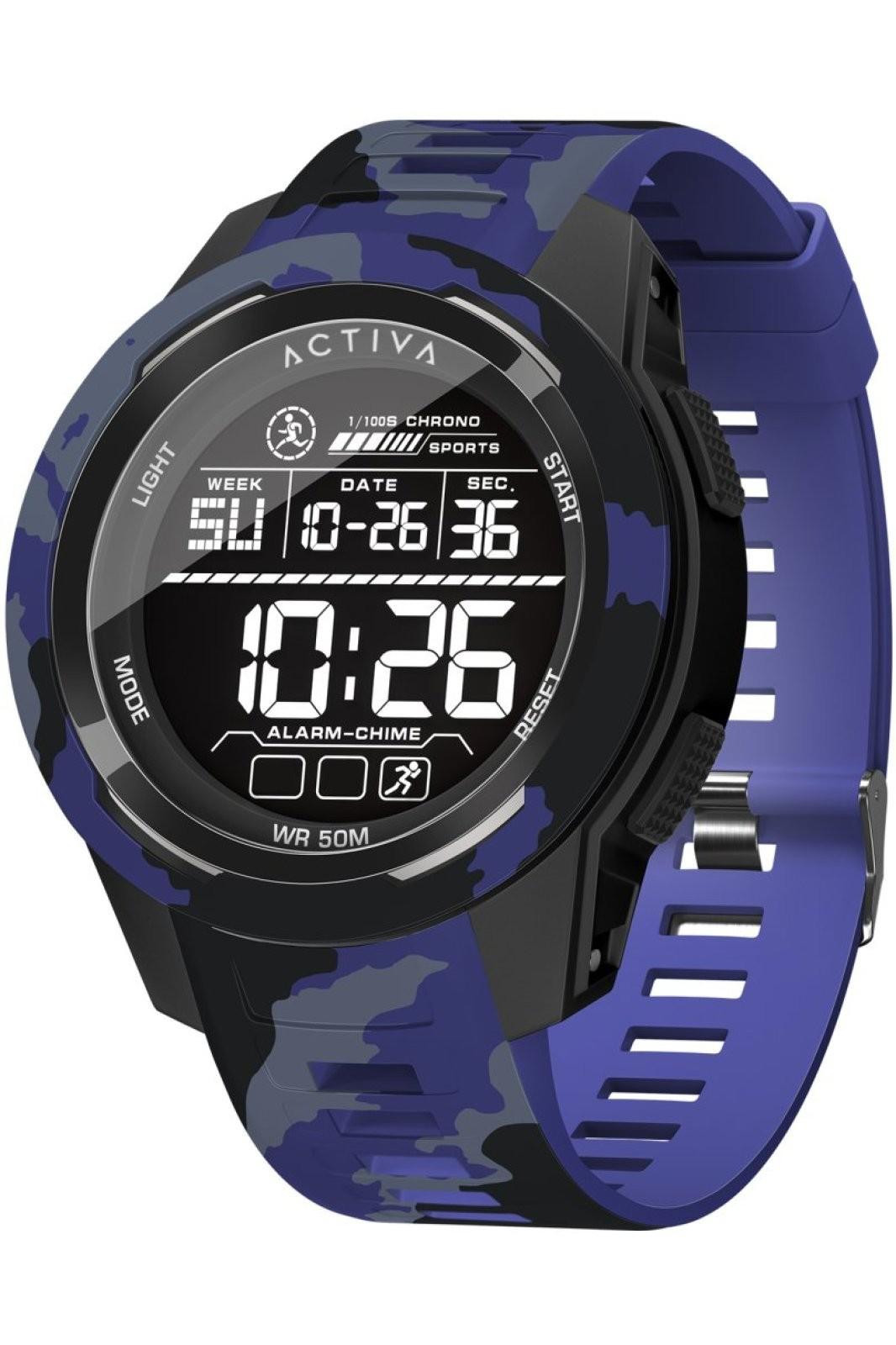 Activa X Terrain Invicta Digital Men's Watch - 45mm, Camouflage, Blue - NIB