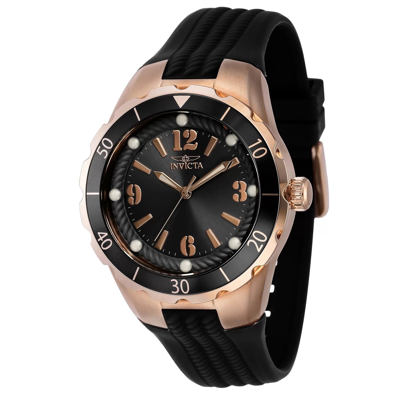 Invicta Angel Quartz Black Dial Lady Watch 38 mm 40313