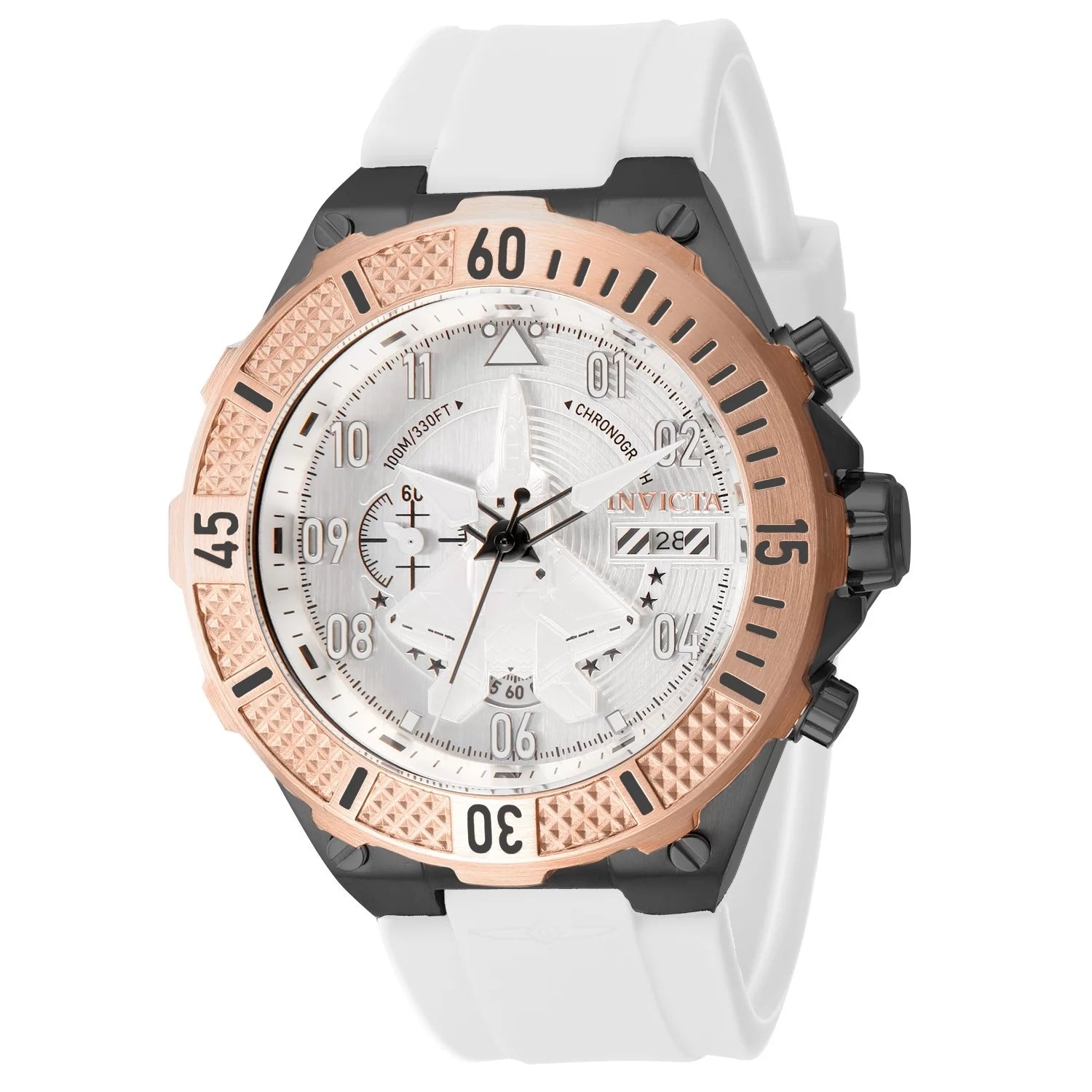 Invicta Aviator Quartz White Dial Men's Watch 50 mm 39894