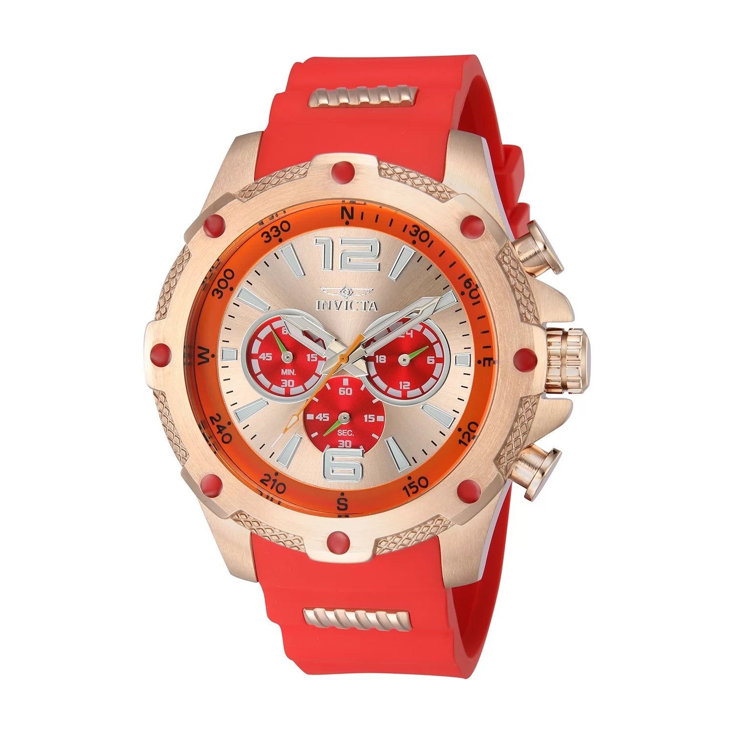 Invicta I-Force Quartz Orange Dial Men's Watch 50 mm 43004